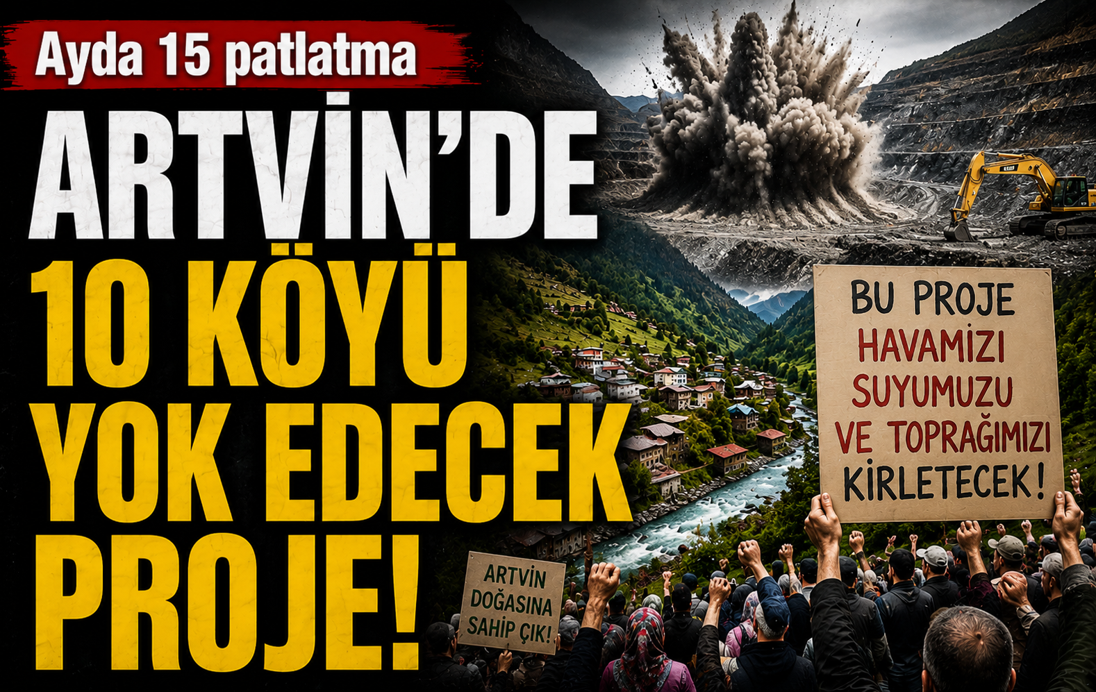 Artvin’de 10 köyü etkileyecek maden projesine tepki: “Bu proje havamızı, suyumuzu ve toprağımızı kirletecek”