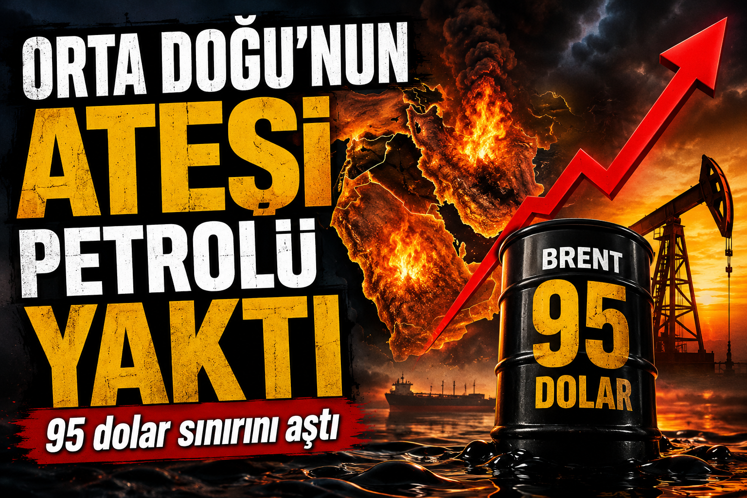 Orta Doğu’da alevlenen kriz petrolü tırmandırdı: Brent petrol 95 dolar sınırını aştı