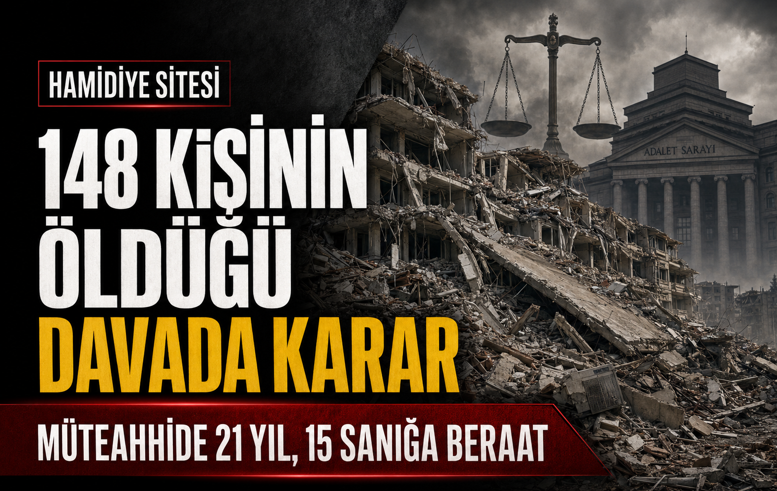 148 kişinin öldüğü Hamidiye Sitesi davasında karar: Müteahhide 21 yıl, 15 sanığa beraat