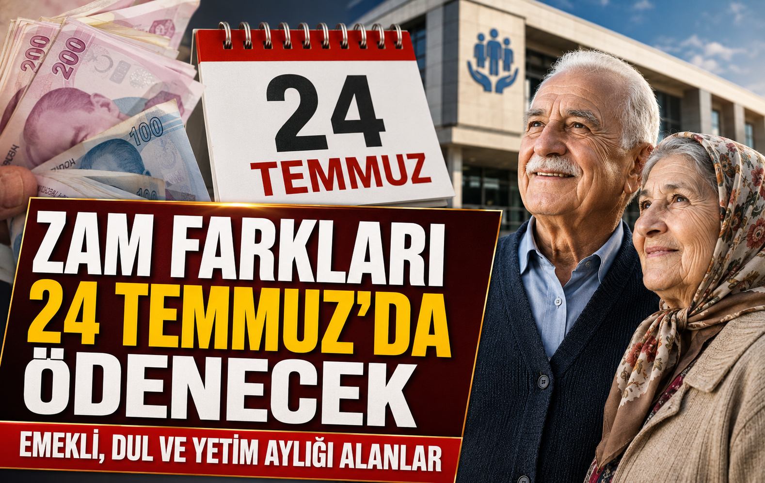 SGK: Emekli, dul, yetim aylığı alanların zam farklarının ödemesi 24 Temmuz’da yapılacak
