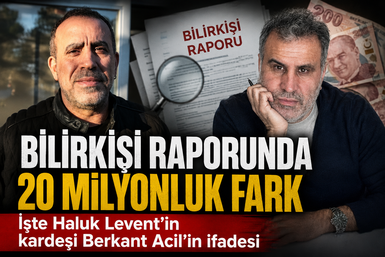 Haluk Levent’in kardeşi Berkant Acil’in ifadesi ortaya çıktı! Şile Belediyesi bilirkişi raporunda 20 milyonluk fark