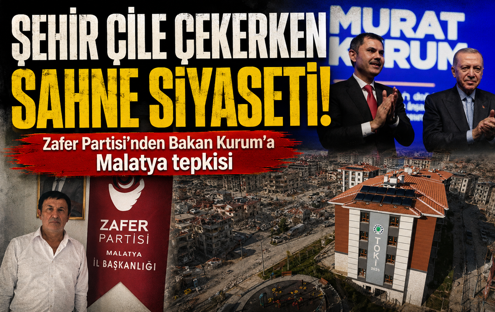 Zafer Partisi’nden Bakan Murat Kurum’a Malatya tepkisi: Şehir çile çekerken sahne siyaseti yapılıyor