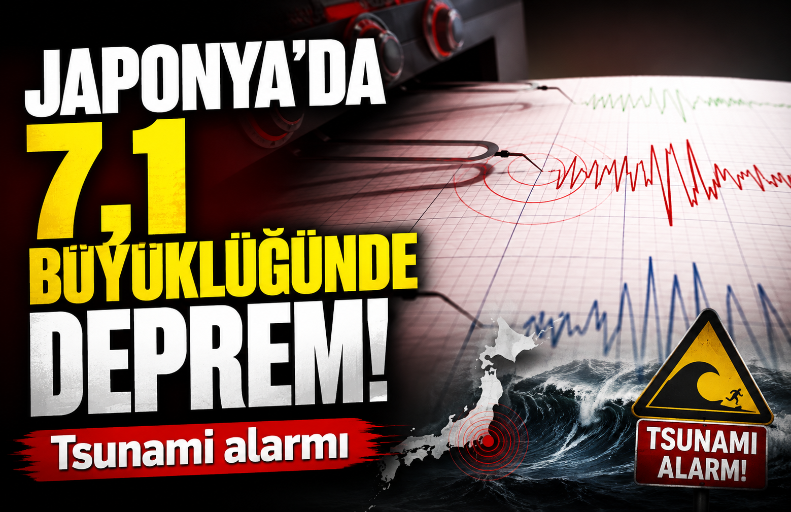 Japonya’da 7,1 büyüklüğünde deprem! Tsunami uyarısı