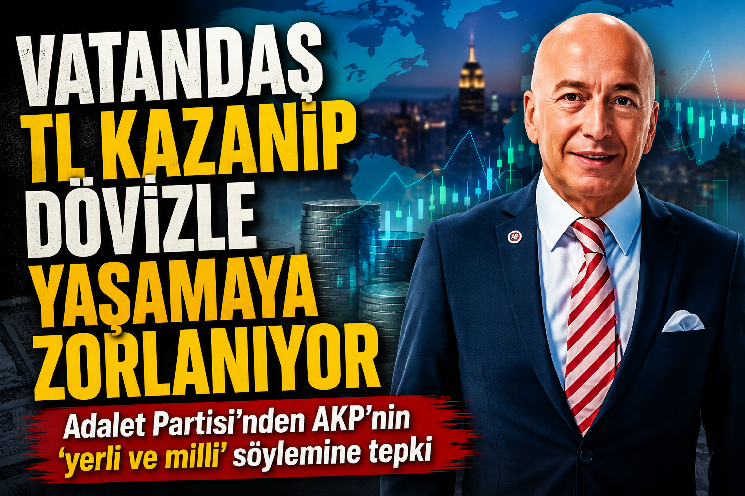 Adalet Partisi’nden AKP’nin ‘yerli ve milli’ söylemine tepki: Vatandaş TL kazanıp dövizle yaşamaya zorlanıyor